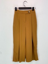 Topshop Mustard Plain Wide Leg