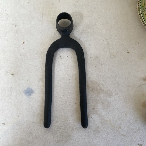 Antique hand forged bident - antique,