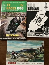 1966 Isle Of Man TT Official Programme with Map & Scorecard