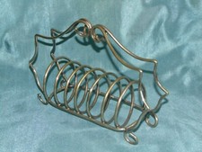 Stunning Antique Art Nouveau Curve Silver Plate  Toast Rack / Letter Rack - 9"