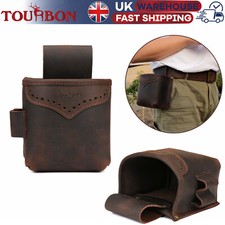 TOURBON Gun Shell Belt Pouch Leather Ammo Cartridges Bag for 12/16/20 GA UK