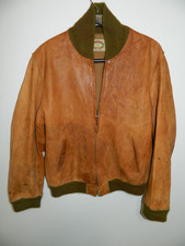 Vintage Banana Republic distressed Leather flight jacket Size Medium Made in USA