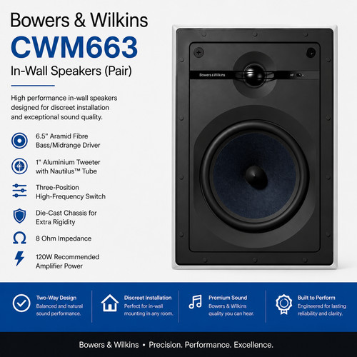 Bowers wilkins cwm663 pair - bowers,