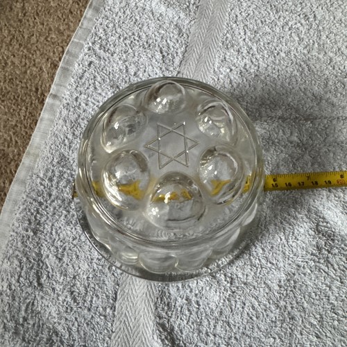 Vintage glass jelly mould - glass, 5.5"
