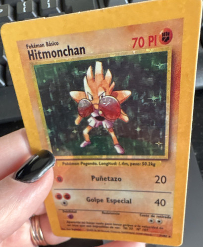 Pokémon tcg hitmonchan base - pokémon,