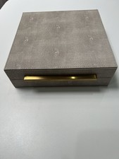 Ivory Faux Shagreen Box