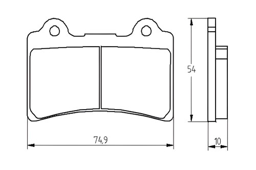 Front recessed brake - front,