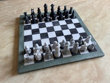 Green Agate Chess Board Set