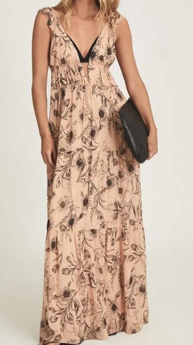 Reiss peach floral printed - peach,