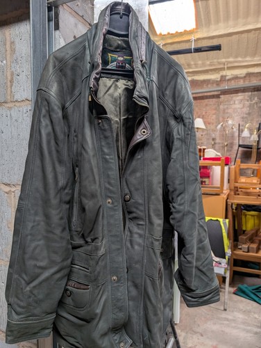 Green leather jacket lld - leather,