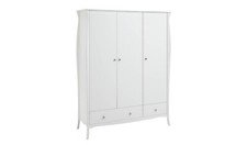 Amelie 3 Door 2 Drawer Wardrobe White Elegant Bedroom Storage Solution