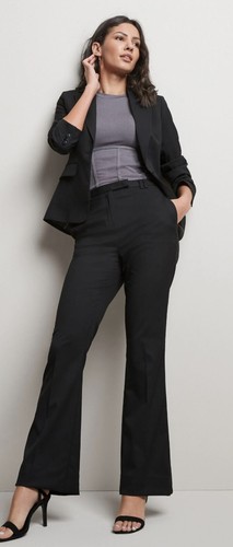 Tan bootcut trousers