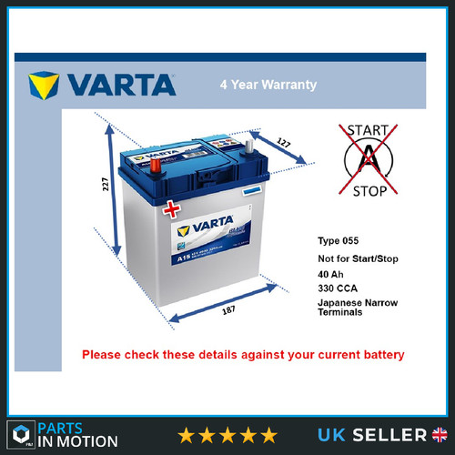 Car battery a15 varta - battery, 055