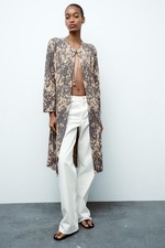 ZARA JACQUARD KNIT GOLD KIMONO