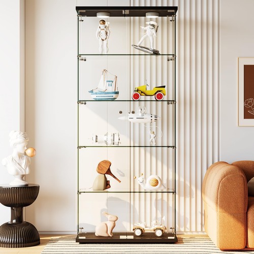 Tempered glass display cabinet - tempered,