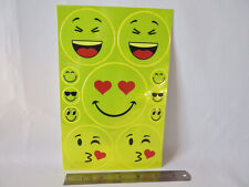 2 sets of 11 Reflective Stickers Safety Stickers High Vis Visibility SMILEY FACE