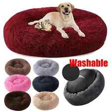 Comfy Calming Donut Extra Large Dog Cat Beds Warm Bed Pet Round Plush Washable