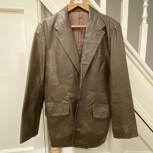 Men leather blazer - blazer, jacket