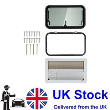 Caravan RV Cassette Window Motorhome Conversion Hinged Tempered Glass Acrylic