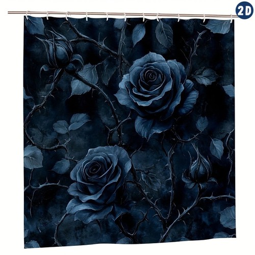 Gothic black rose waterproof - black,