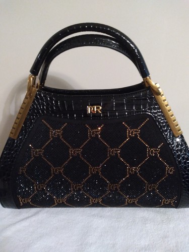 Women black sparkle - women's, handbag