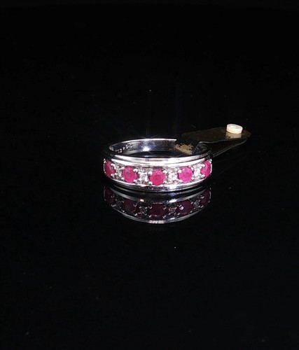 9ct white gold ruby and - 9ct,