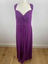 dessy collection A Line Plum Bridesmaid Sample Dress Size 14 (040)