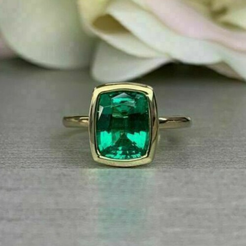 4ct cushion cut green - 4ct,