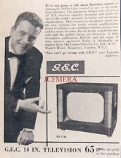 'G.E.C.' 14" Television Eamonn Andrews ADVERT : Small 1954 Print 670/41