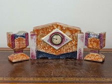 Belgian Art Deco ceramic clock