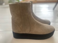 H&M suede furry  lined chunky