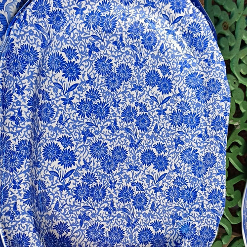 Spode blue white floral oval - spode,