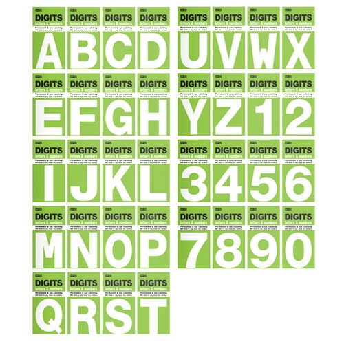 White numbers and - and, self