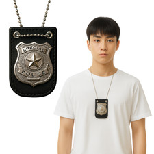 Adult Silver Star Police Badge