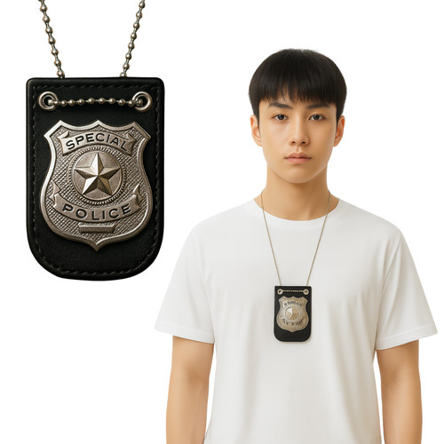 Adult silver star - silver, badge