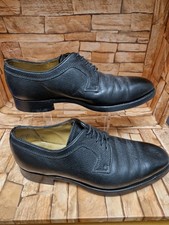 NEW MENS BARKER BLACK LEATHER LACED DAINITE DRESS FORMAL SHOES UK 7.5 CG BC3
