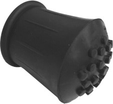 2 | 3 | 4 Walking Stick Ferrules Black Rubber Cane Crutch Bottom End Heavy Duty 