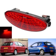 1X Red Lens LED Rear Bumper Fog Light For Peugeot 206 Hatchback 1998-2009 6351K5