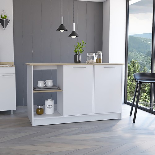 Kitchen island with - with, prep