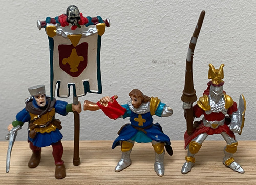 Plastoy medieval knight - 3x,