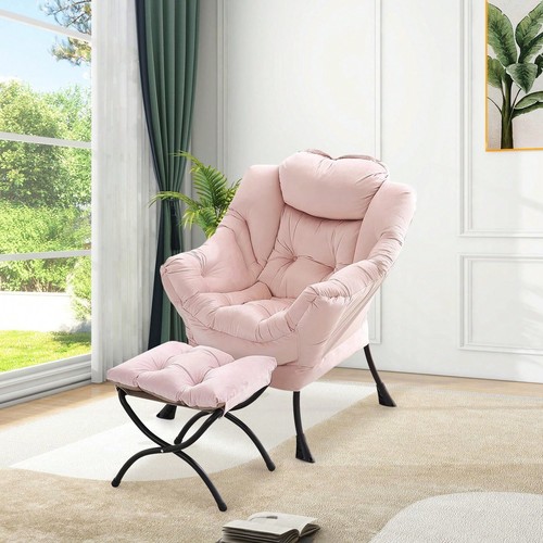 Pink velvet armchair - velvet,