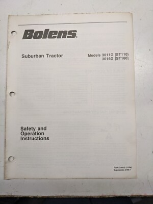 Bolens manual safety - bolens,