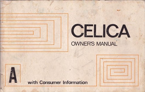 1974 toyota celica owners - toyota,