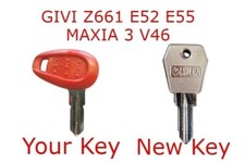 GIVI CODE 200 - 400 KEYS CUT Z661 E52 E55 V35 MAXIA 3 V46 LUGGAGE BOX PANNIERS