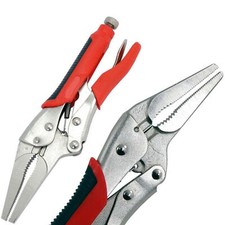 Neilsen 225mm Long Nose Self Locking Grips Mole Gripping Adjustable Pliers 9"