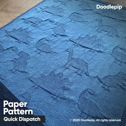 Paper pattern dinosaur knit - paper, pattern-