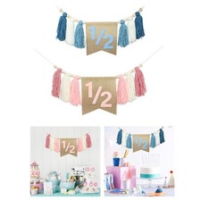 Half Year Birthday Banner Half