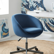 Navy Blue Velvet Slipcover