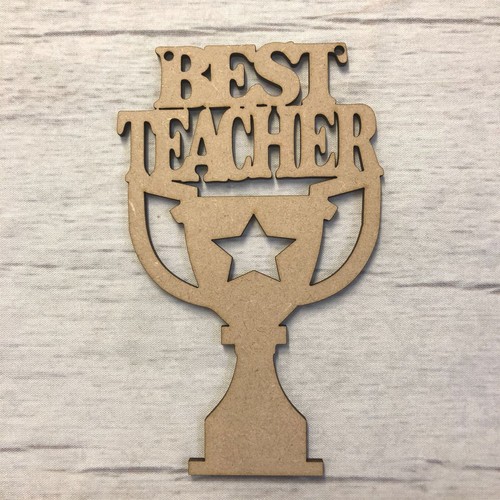 Best teacher trophy - teacher, wood