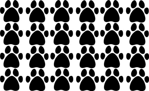 Paw print stickers large - , 24